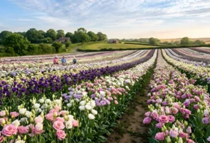 Lisanthus flower fields