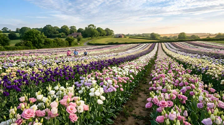 How to Care for Lisianthus Flowers in Different Climates 1 Lisanthus flower fields
