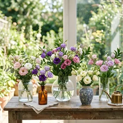 How to Care for Lisianthus Flowers in Different Climates 2 Lisanthus flower vase
