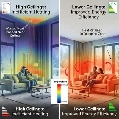 The Hidden Relationship Between Ceiling Height and Comfort 4 Lower ceilings graph