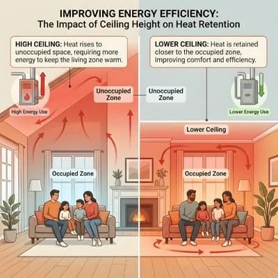The Hidden Relationship Between Ceiling Height and Comfort 2 Lower ceilings improve chart