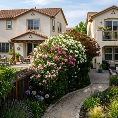 Landscape Design Can Create Privacy Without Fences 5 Oleander garden