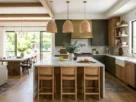 Open plan kitchen interior