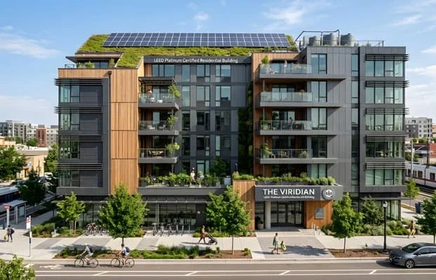 Residential building with leed design