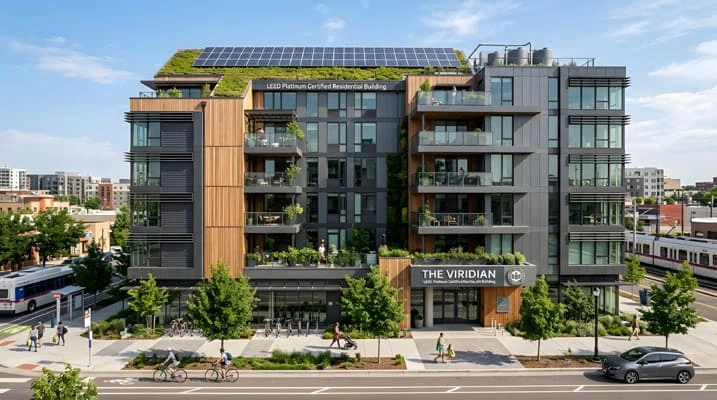 Residential building with leed design