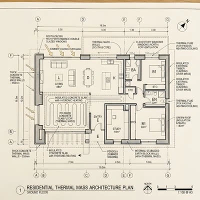 Residential thermal mass studies