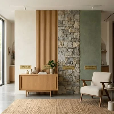 How to Mix Textures for a Cozy and Sophisticated Home 6 Samples of interior finishes materials