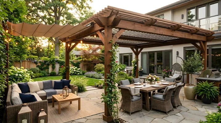 Designing Shade Gardens That Extend Outdoor Living Spaces 3 Pergola structure to provide shade