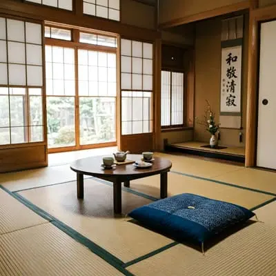 Japanese Lifestyle and Minimalist Homes 3 Tatami mat zabuton cushion
