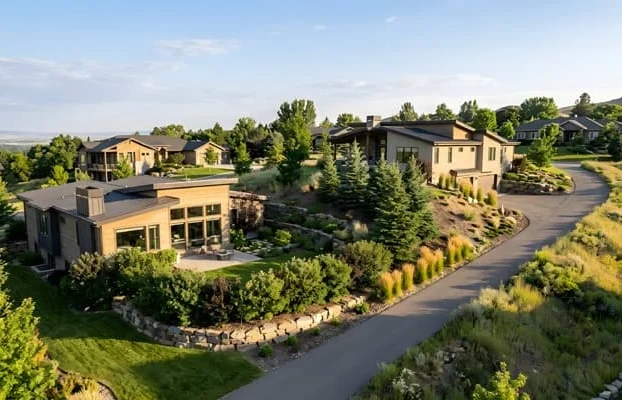 Topography giving privacy from neighbors