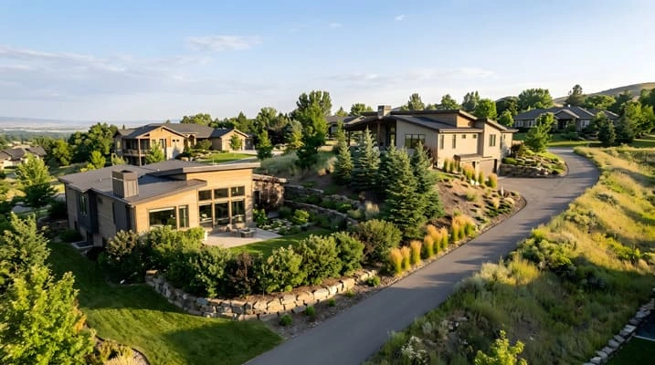 Topography giving privacy from neighbors