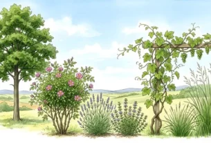 types of plants as drawing