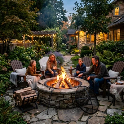 wood burning fire pit