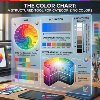 Psychology Color chart categories chart