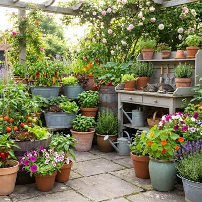 Garden:The Complete Guide to Planning, Planting, and Sustainable Landscaping for Every Space 39 Container gardening