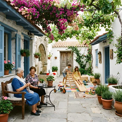 courtyard children