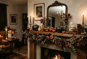 elegant halloween decor display