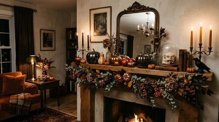 elegant halloween decor display