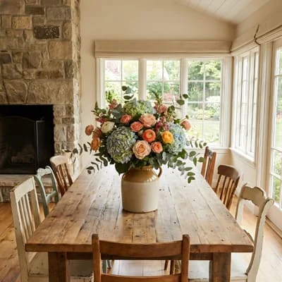 flowers bouquet dinig table