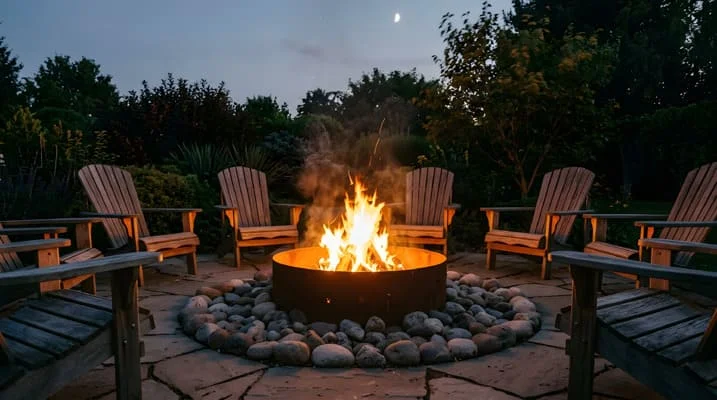 garden fire pit people