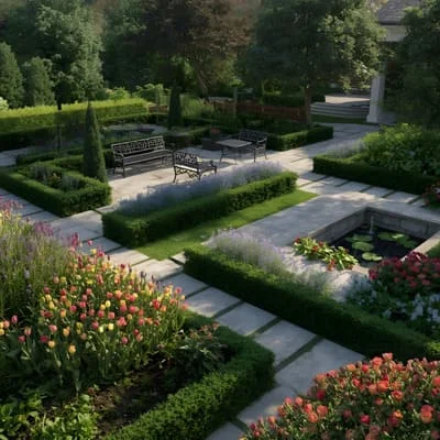 Garden:The Complete Guide to Planning, Planting, and Sustainable Landscaping for Every Space 48 Garden patio