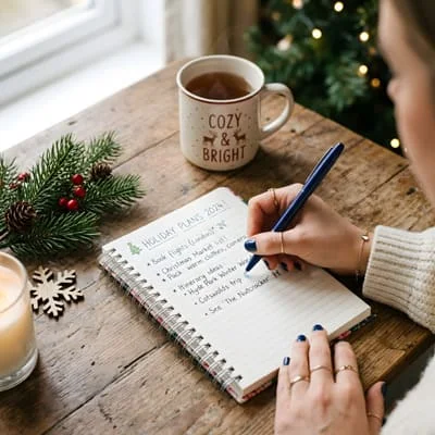 Holiday, Slower, Intentional Season this Year 6 hand writing holiday plans