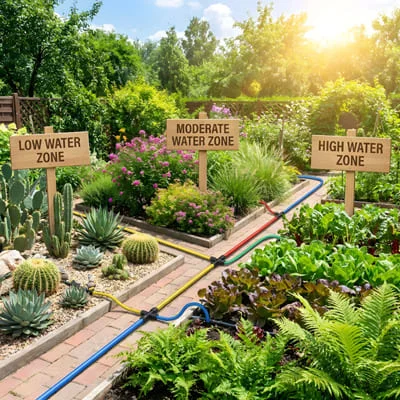 Garden:The Complete Guide to Planning, Planting, and Sustainable Landscaping for Every Space 40 hydrozoning