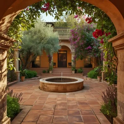 Garden:The Complete Guide to Planning, Planting, and Sustainable Landscaping for Every Space 30 Mediterraneans courtyard