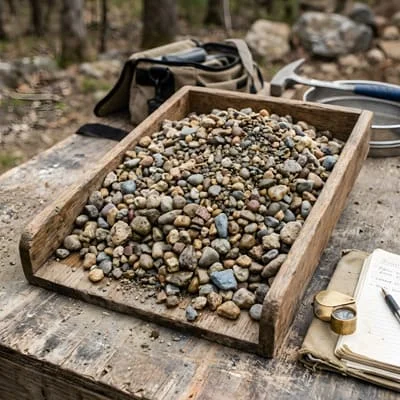 Natural gravel sample