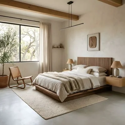 Organic bedroom decor