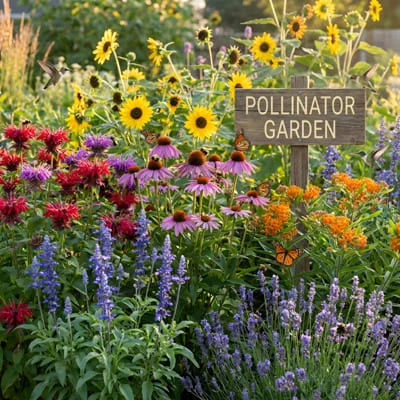 Garden:The Complete Guide to Planning, Planting, and Sustainable Landscaping for Every Space 44 pollinator friendly plants