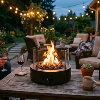 portable firepit table top