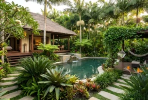 Residential tropi cal garden