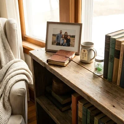 Shelves objects meaninful for a person