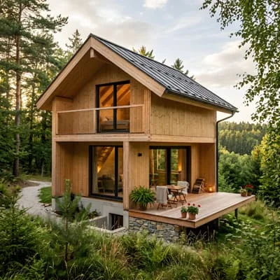 small house made with timber