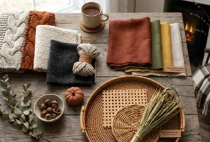 wool linen decor