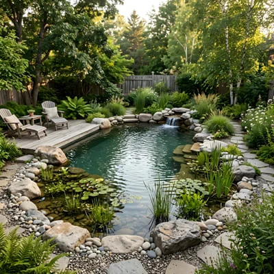 Outdoor Living: The Complete Guide to Patios, Verandahs, Pools, and Designing Comfortable Spaces Beyond the Home 34 backyard natural pool