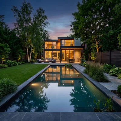 Outdoor Living: The Complete Guide to Patios, Verandahs, Pools, and Designing Comfortable Spaces Beyond the Home 25 backyard with reflecting pool