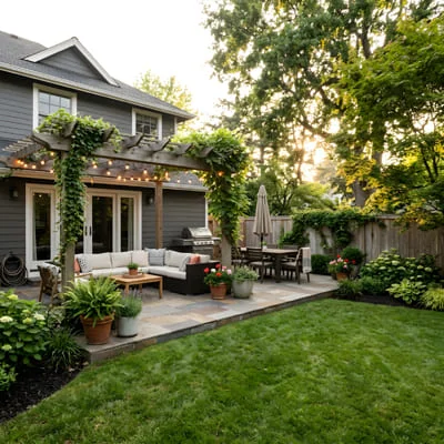 Outdoor Living: The Complete Guide to Patios, Verandahs, Pools, and Designing Comfortable Spaces Beyond the Home 39 backyard with patio