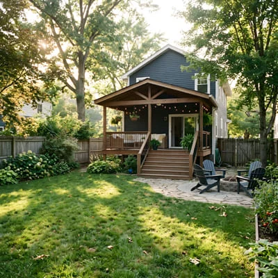 Outdoor Living: The Complete Guide to Patios, Verandahs, Pools, and Designing Comfortable Spaces Beyond the Home 23 backyard with porch
