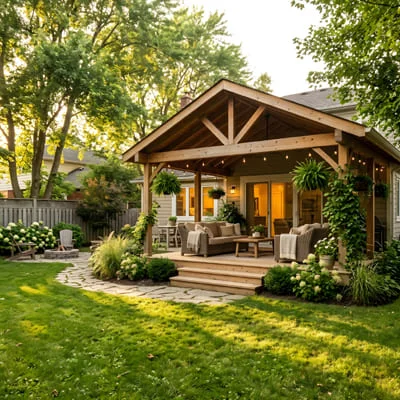 Outdoor Living: The Complete Guide to Patios, Verandahs, Pools, and Designing Comfortable Spaces Beyond the Home 22 backyard with verandah
