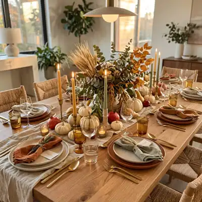 Modern thanksgiving table