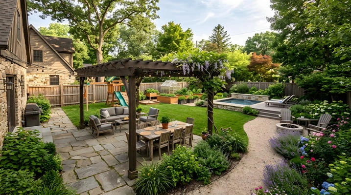 Multi-Zone Backyards: How to Design Dining, Lounge, and Wellness Areas That Work Together 9 Multi zone backyard
