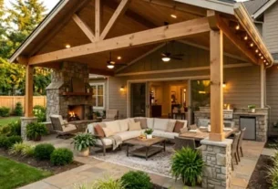 Residential covered patio