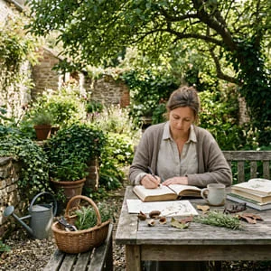 Slow Productivity: Rethinking Busyness and Designing a Calmer Daily Routine 8 slow productivity garden area