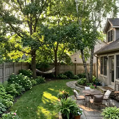 Outdoor Living on a Budget: Family Areas, Shade, and Seating 6 Small residential outside area