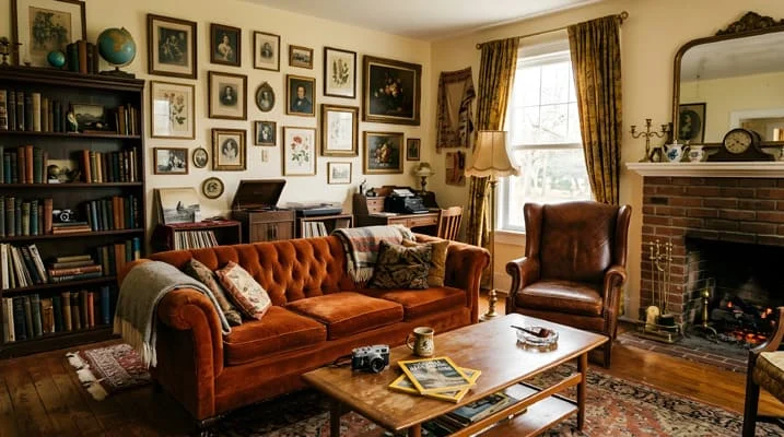 vintage decor living room